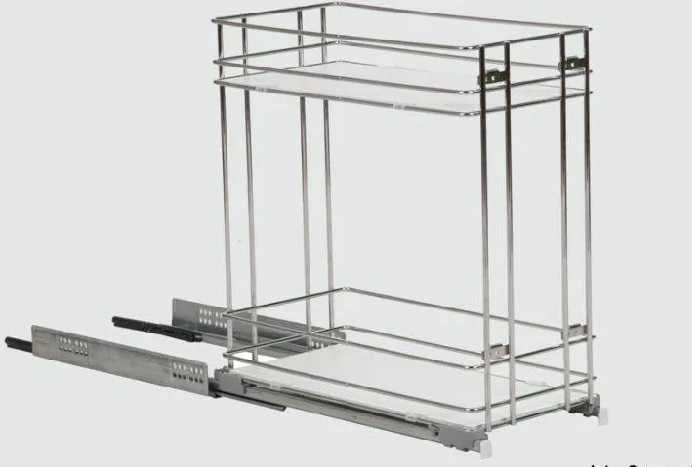 Kosz Cargo Mini Dwupoziomowe Compagnucci  300Mm Chrom Biały