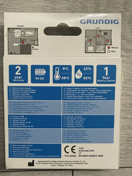 Czujnik dymu grundig