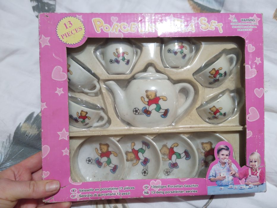 Іграшкова керамічна посуда набір дитячий керамічний набір Porcelain te