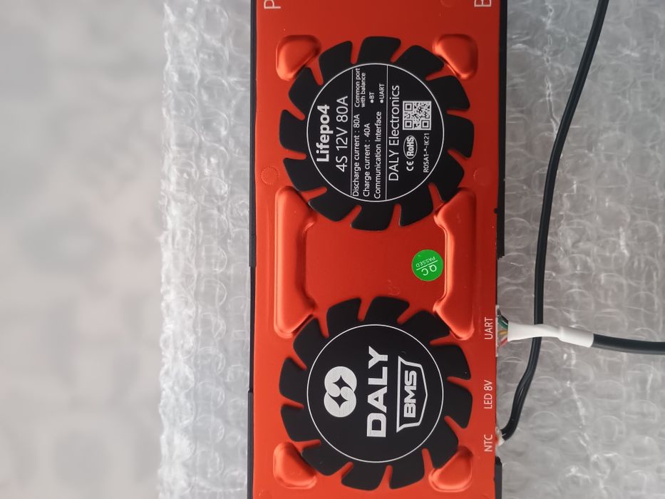 BMS smart плата DaLy LiFePO4 12V 4S 40/80A  с Bluetooth