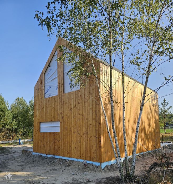 Dom 35m - konstrukcja szkieletowa 35+35m2