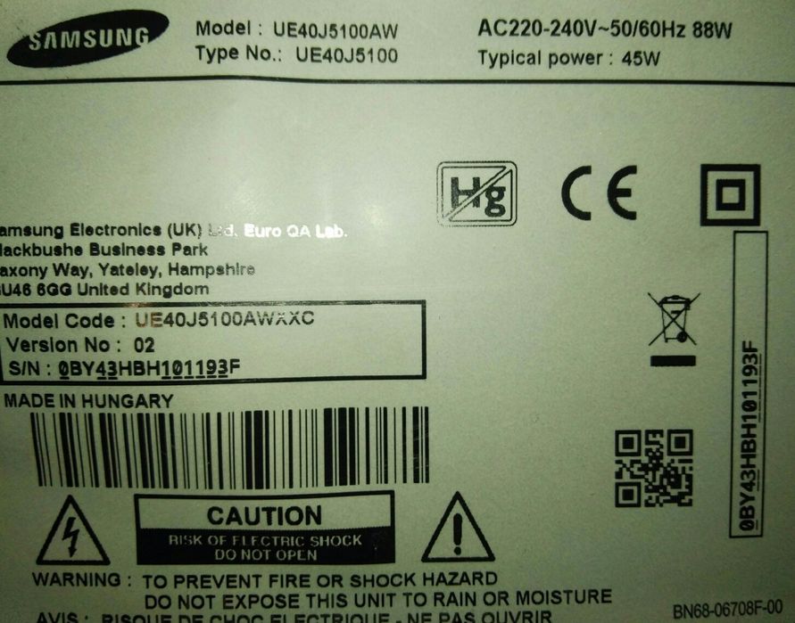 Mainboard Samsung bn41- 0 2 0 9 8 bn94- 0 8 1 1 8 de ue40j 5 1 0 0