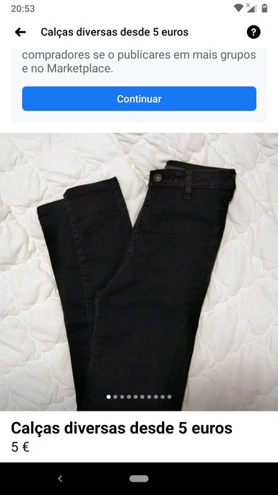 Calças ganga escura