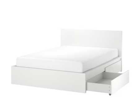 Cama Malm Ikea com 4 gavetas