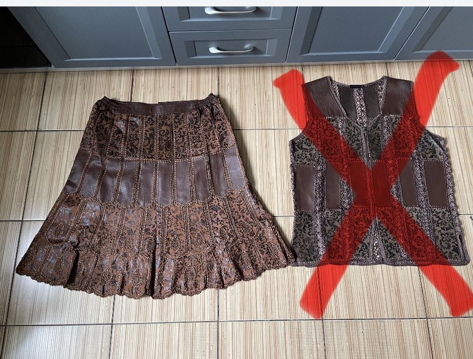 Юбка натуральная кожа спідниця натуральна шкіра