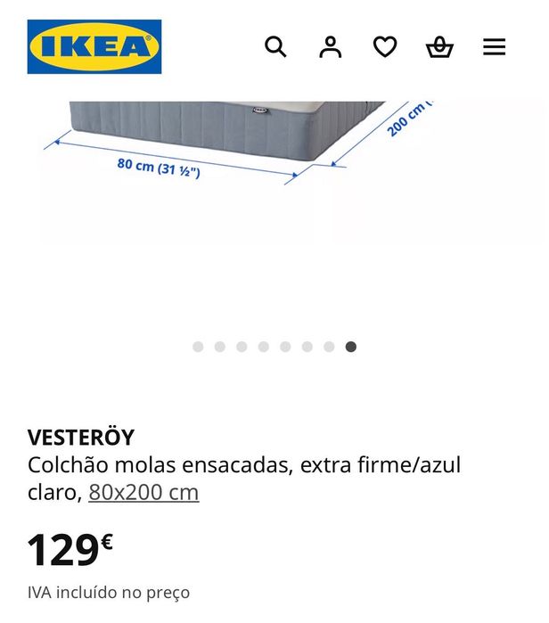 Colchão Ikea 80x200