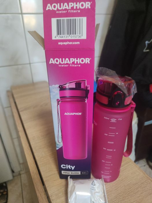Nowa Aquaphor City butelka filtrujaca 0.6L + zapasowy filtr i gratisy