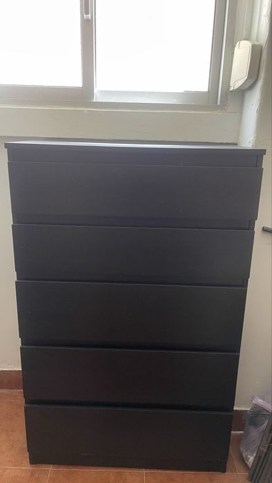 Comoda Kullen 5 gavetas castanha IKEA