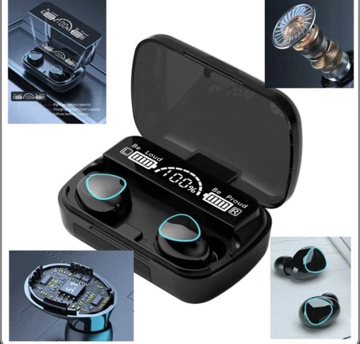 Бездротові навушники M10 з мікрофоном та док станцією-кейсом