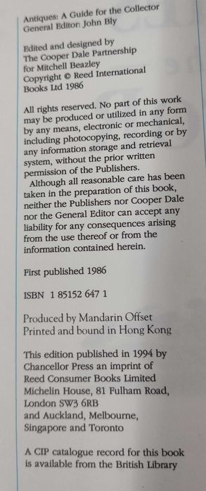 Antiques Guide For The Collector - John Bly - Antiguidades