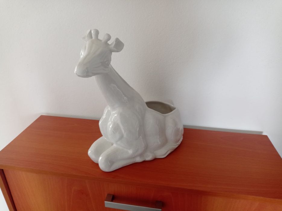 Floreira porcelana girafa vintage