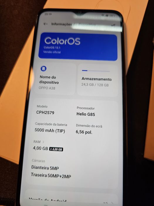 Oppo A38 dourado 128gb