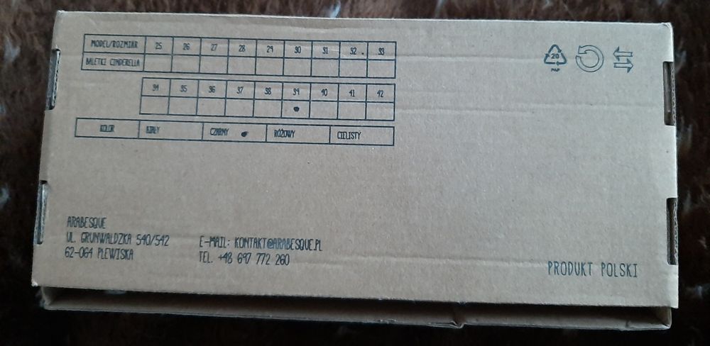 Baletki Arabesque Cinderella 39