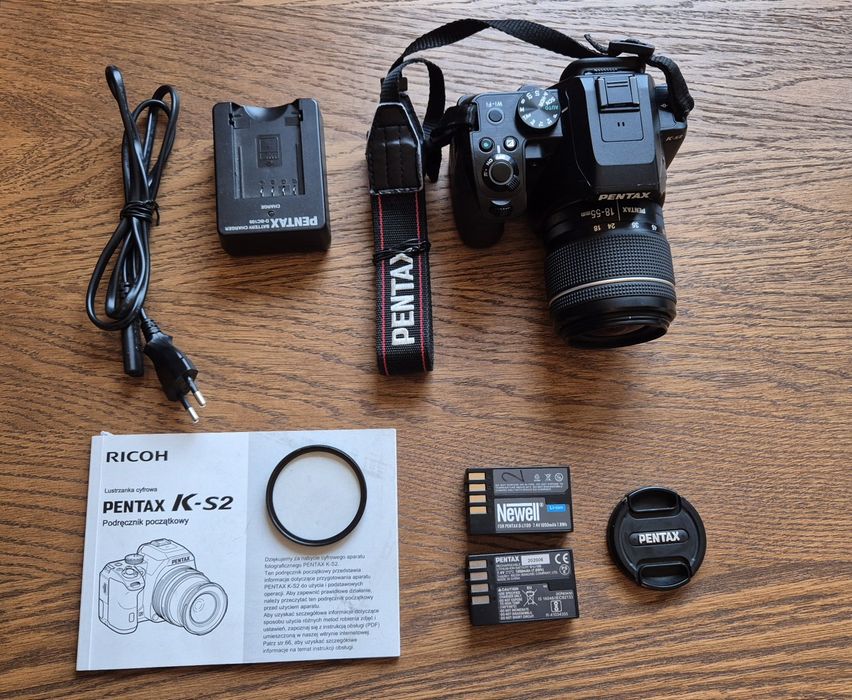 Aparat Pentax K-S2 + obiektyw 18-55 mm jak nowy