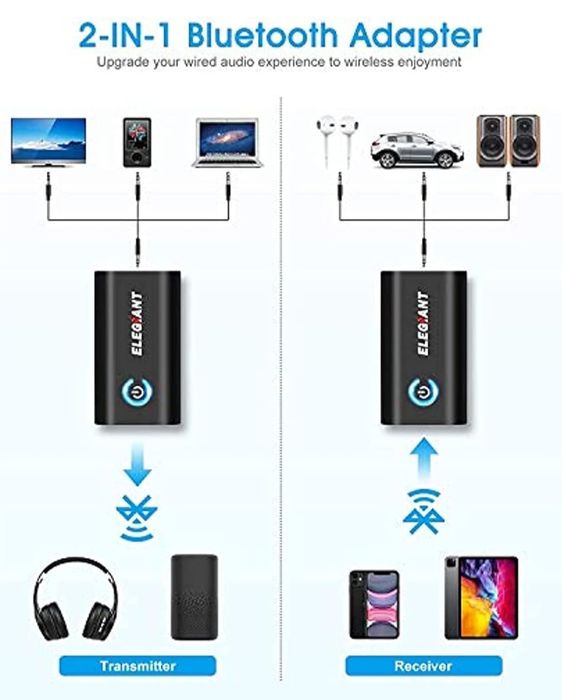 Lonnalee Nadajnik / odbiornik Bluetooth 2 w 1