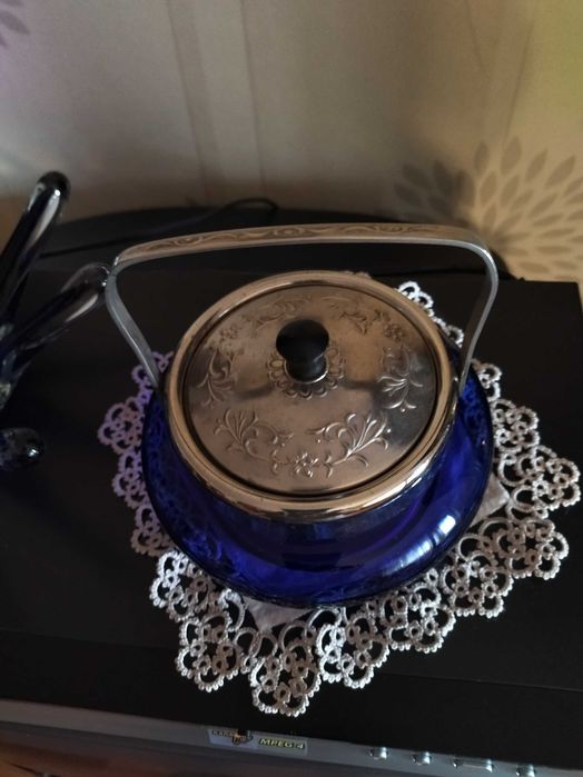 Цветное стекло,ЗиШ,кобальт,сахарница Полонное,Цена 110 грн