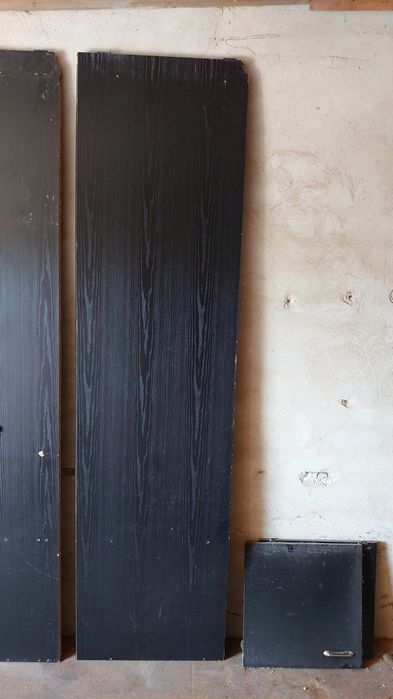 ДСП 235×60 чорні — меблеві плити б/у  + дверці в подарунок!
