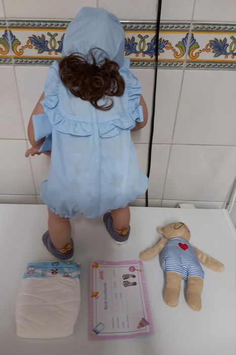 BONECA NOVA REBORN CILICONE MACIO e Corpo em Tecido. Bebé, Casa,Brincar,Quarto.
