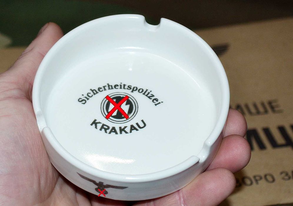 Пепельница Вермахт попільничка Рейх символ Поліція порядку Краков 1940