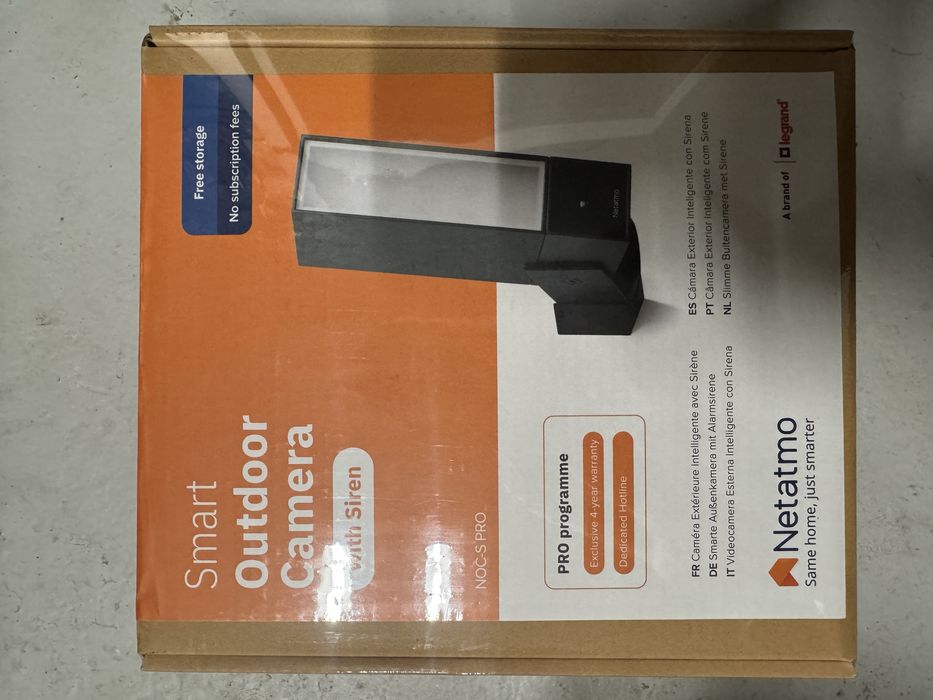 Netatmo NOC-PRO i NOC-S-PRO Kamera zewnętrzna z reflektorem 4 Mpx