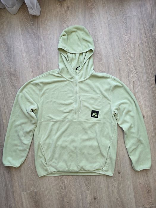 Чоловічий фліс oversize 3 капюшоном - оливковий/хакі 4F