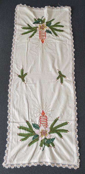 Bieżnik/Obrus Haftowany Vintage/Retro Boże Narodzenie