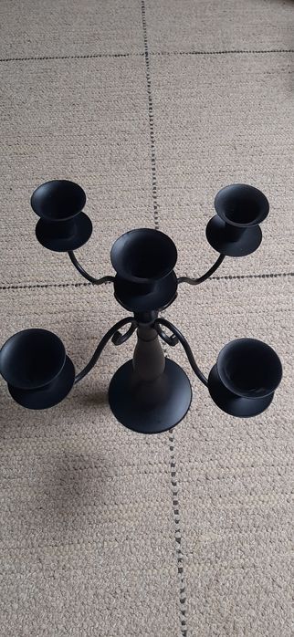 Castiçal de mesa preto 5 Velas NOVO
