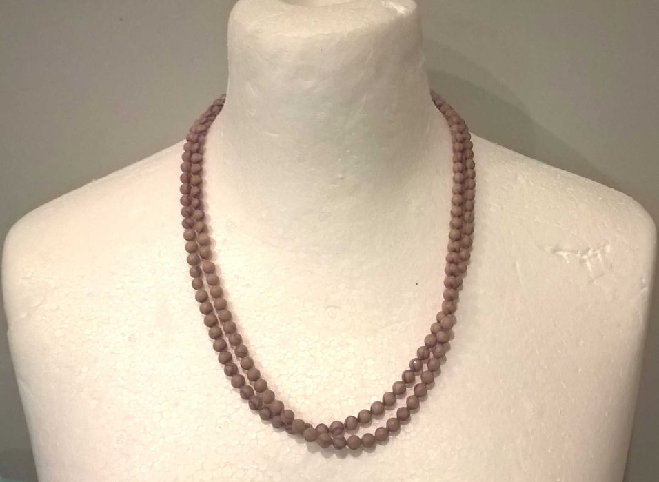 Korale drewniane małe - 2 naszyjniki