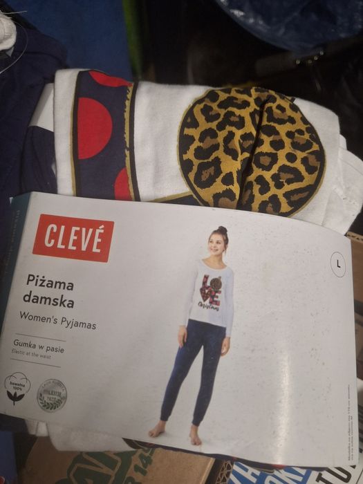 Piżama damska długi rękaw i spodnie L