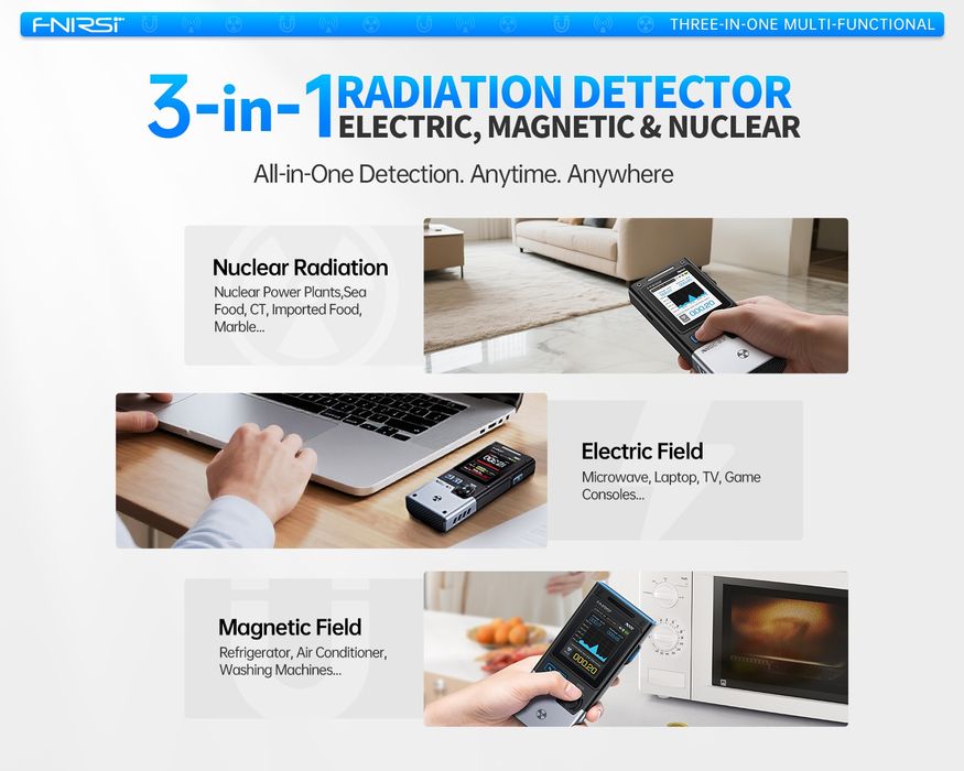 Дозиметр Fnirsi GC03 GC02 GC01 счётчик Гейгера эл.магнитного излучения