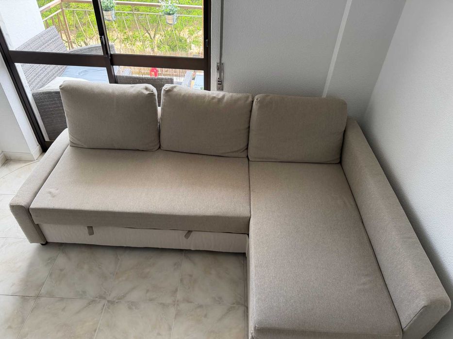 Sofá‑cama IKEA FRIHETEN – tecido premium