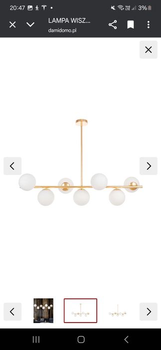 Okazja Lampa zlota 7 kul kula nowa lumina deco