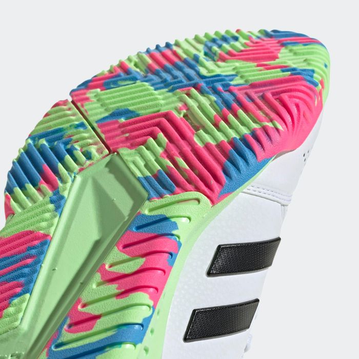Calçado de Andebol Adulto Adidas Court Flight Branco/Amarelo/Azul