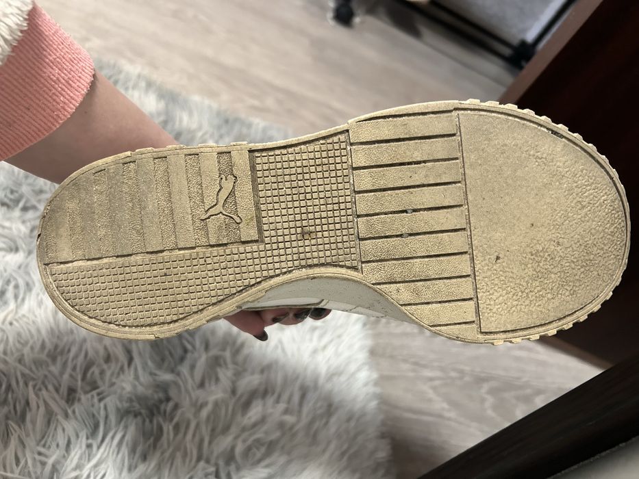 Кросівки puma cali шкіряні білі 38 жіночі кожаные пума кеды