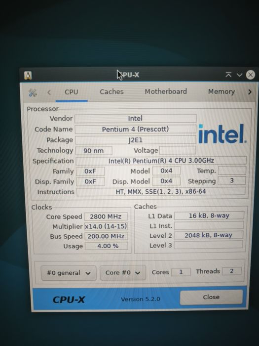 Intel D915GAV + Pentium 4 + 1.5Gb DDR