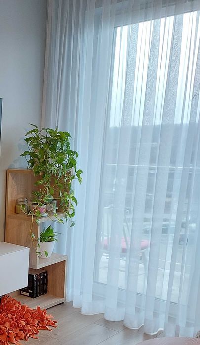Firany na duże okna Siatka niemnąca