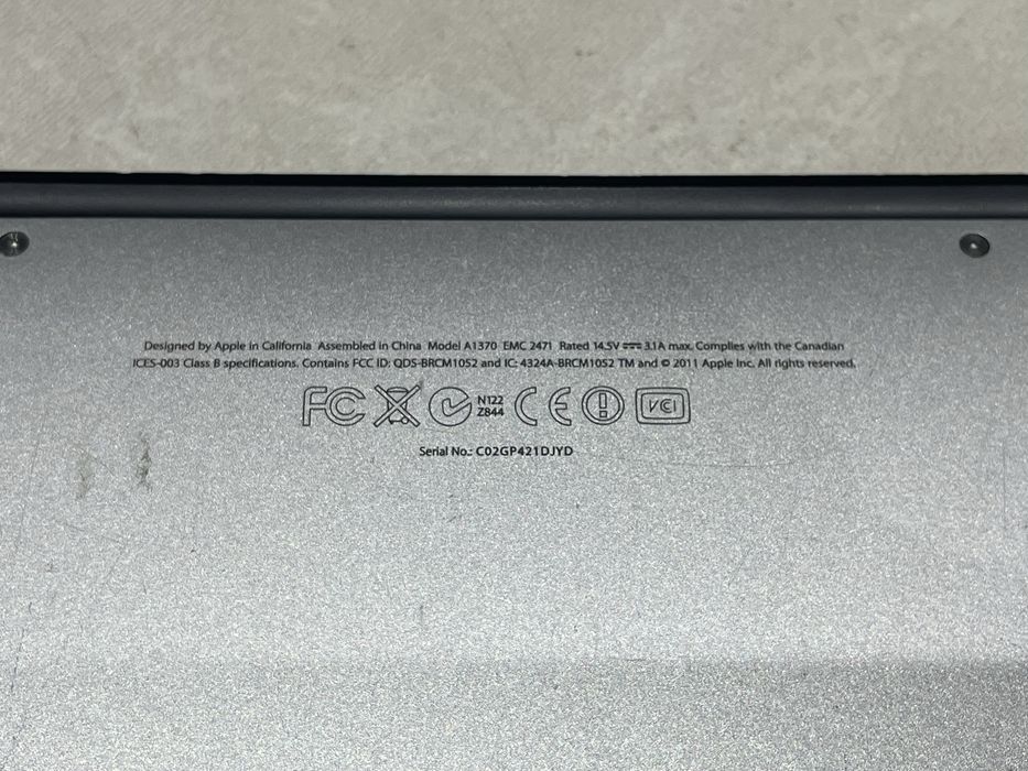 Ноутбук MacBook A1370 11.6" 4GB RAM/128GB SSD! N3310