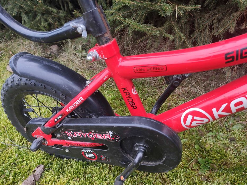 Rowerek 12 cali dla dziecka, czerwony.