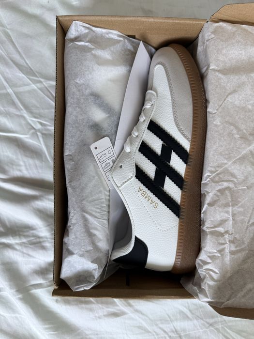 Stylowe sneakersy retro białe – gumowa podeszwa – NOWE