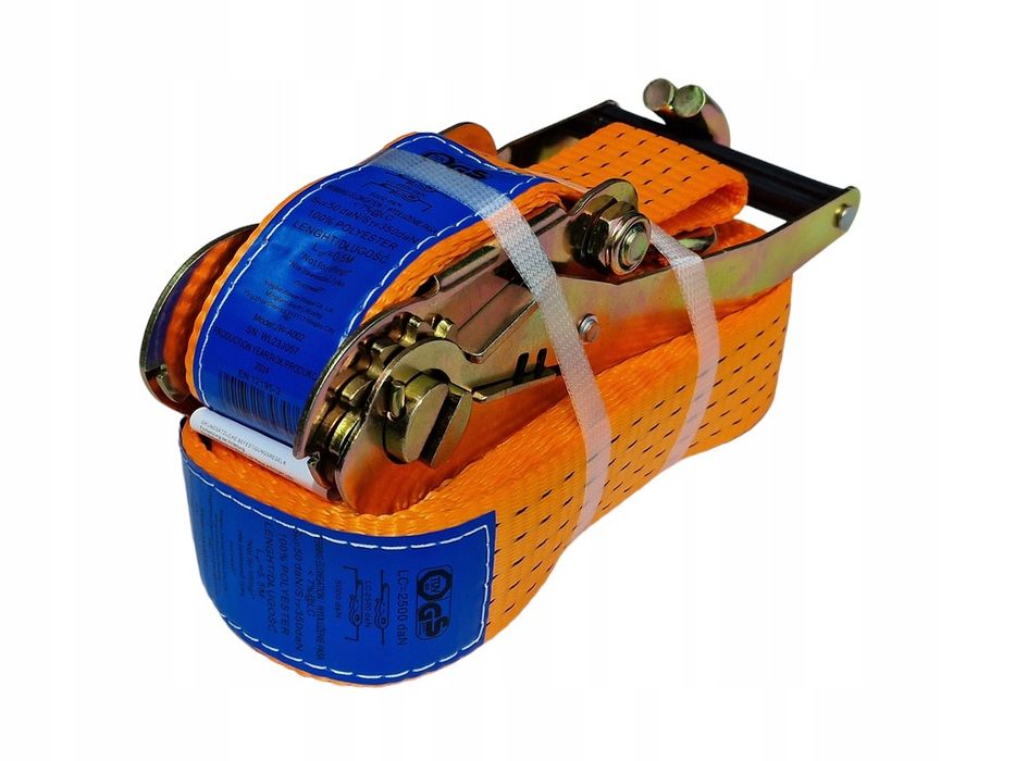Pas transportowy 5t 50mm 8m TUV GS Atest z napinaczem (komplet)