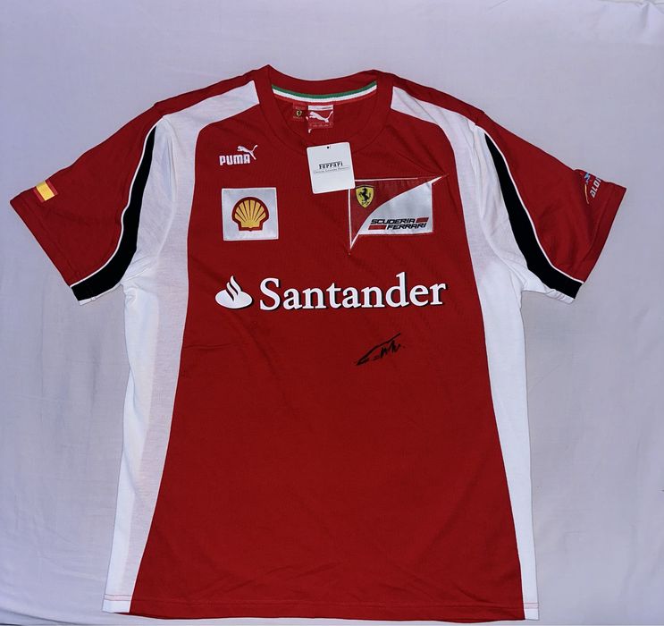 T-shirt ferrari autografada