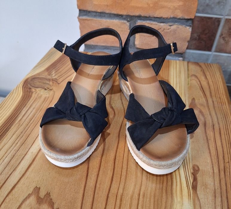 Sandały espadryle na koturnie