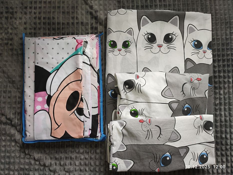 Постільна білизна для дівчинки чи хлопчика.Комплект бу і новий. 200/90