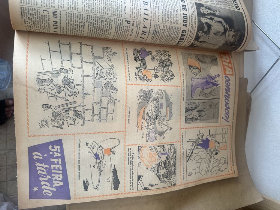 Recortes capitulo humoristico Riso Mundial Ria Connosco do Diario Popular 1958-1952