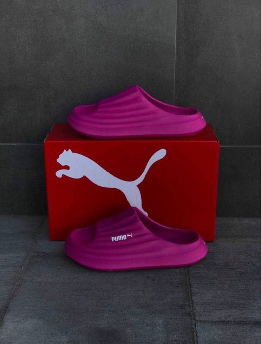 Женские сабо Puma летние | Легкие цельнолитые шлепанцы | Размеры 35–41 | Цвет фуксия