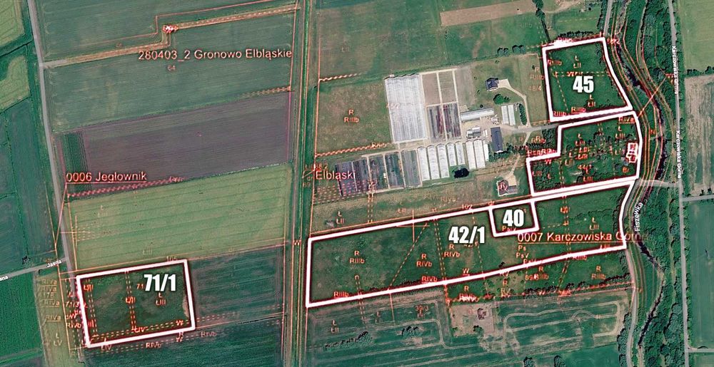 Grunty orne i rolne 7,42 ha | Najlepsza ziemia, drenaż | 5 km od Elbląga | Szopy