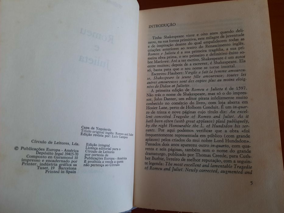 Romeu e julieta William Shakespeare