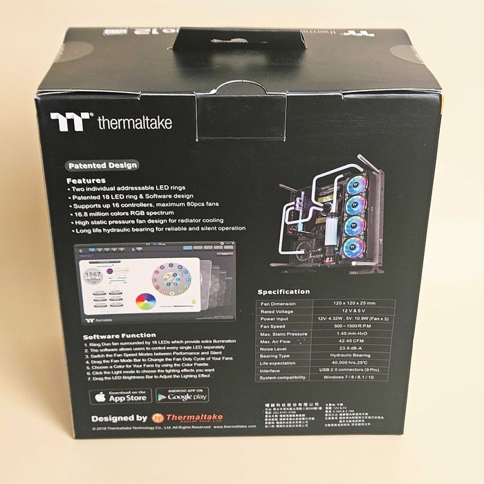Thermaltake Riing Duo 12 3-pack ARGB кулери (CL-F073-PL12SW-A)