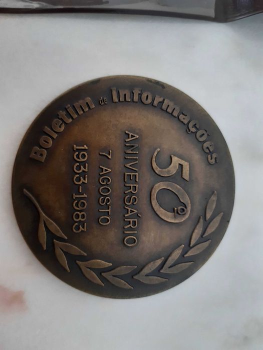 Medalha bronze comemorativa 50 anos Boletim de Informações,n.80 de 250