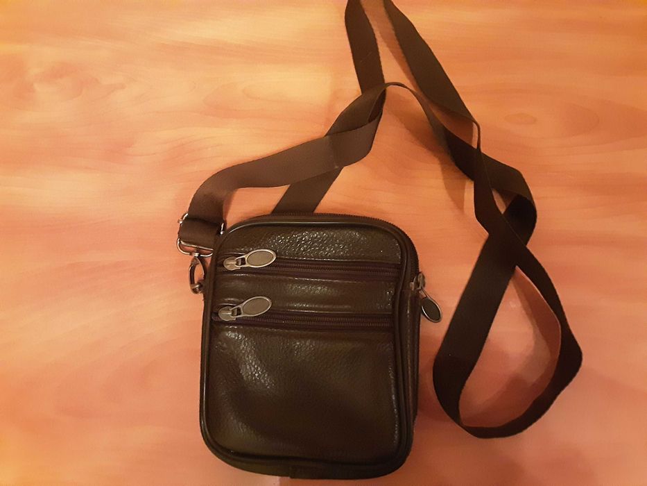 500 грнЧоловіча сумка барсетка коричнева16×14натуральна шкіраТуреччина
